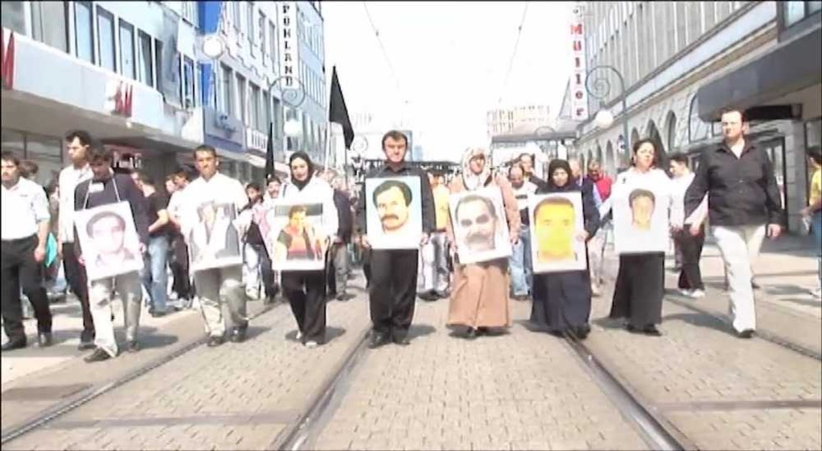 Manifestation « pas de dixième victime, à Kassel », en 2006, Source: capture d’écran du court-métrage ‘Kein 10. Opter’