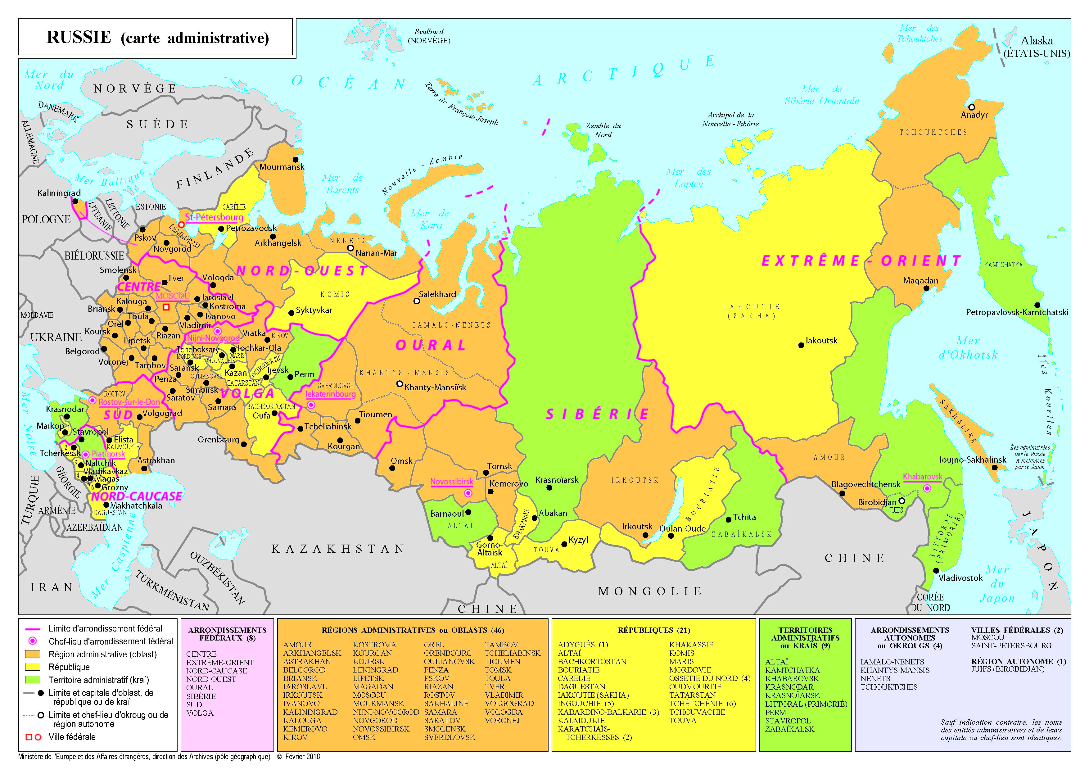 découpage administratif de la fédération de Russie